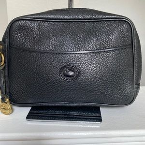 Dooney and Bourke Vintage Black  Pebbled Leather Crossbody Bag.